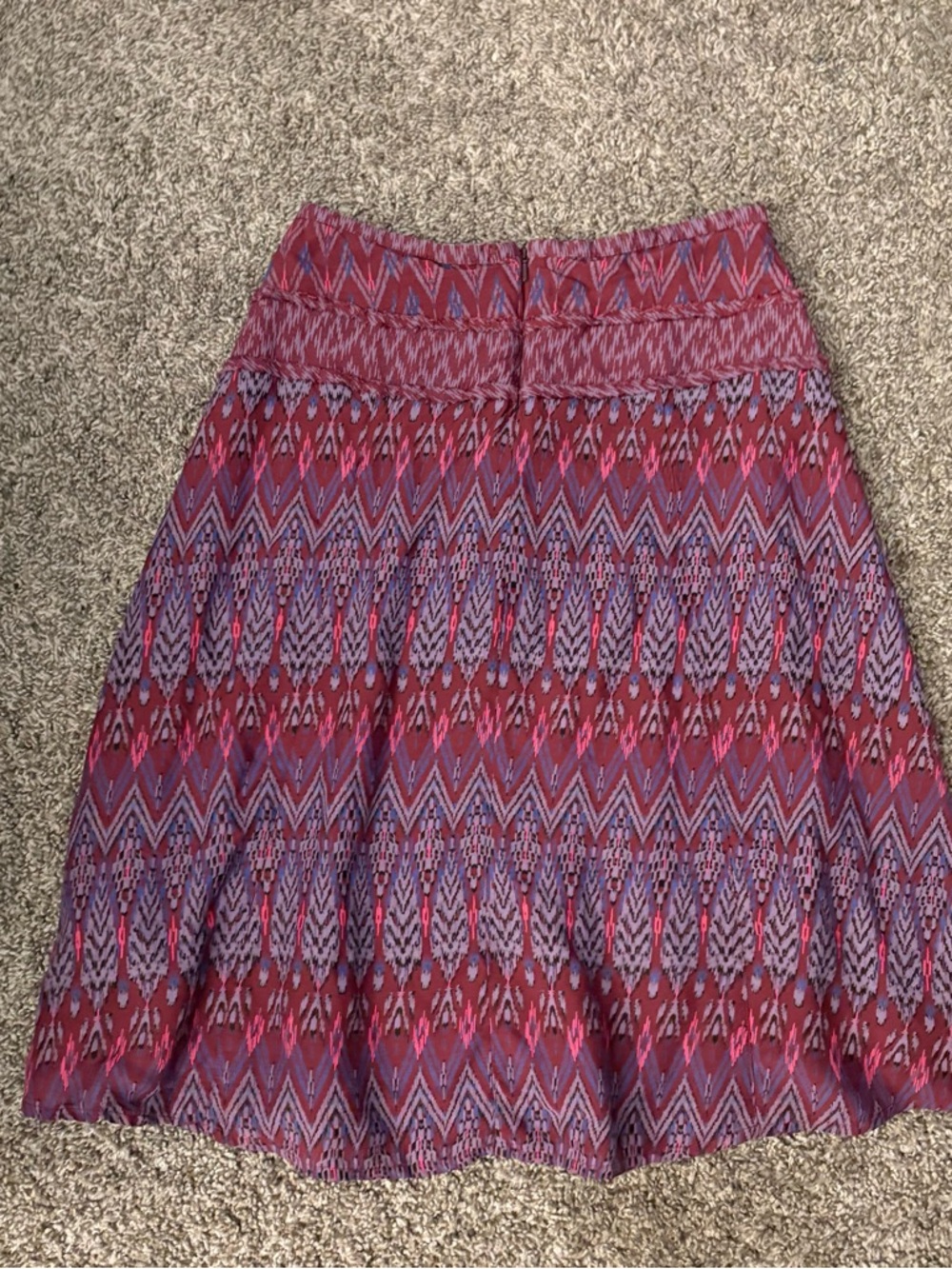 Prana Pink and Purple Patterned A-Line Isadora Skirt - Picture 4 of 6